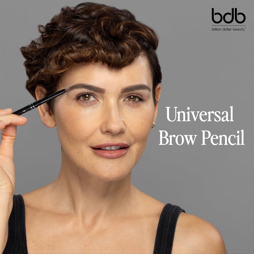 Billion Dollar Brows Universal Eyebrow Pencil  One Perfect Shade  Eyebrow Filler  Smudge Proof  Smooth Application  Easy To Use