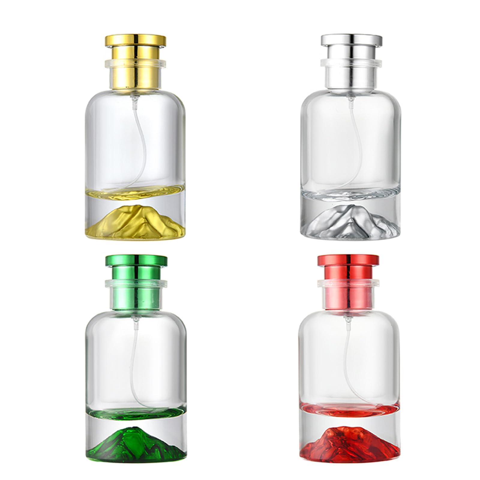 Ucubwfu 4pcs Perfume Bottle 100ml/3.52oz, Large Capacity Spray Bottle 100ml, Glass Empty Bottle Due To Perfume, Makeup, Essentia