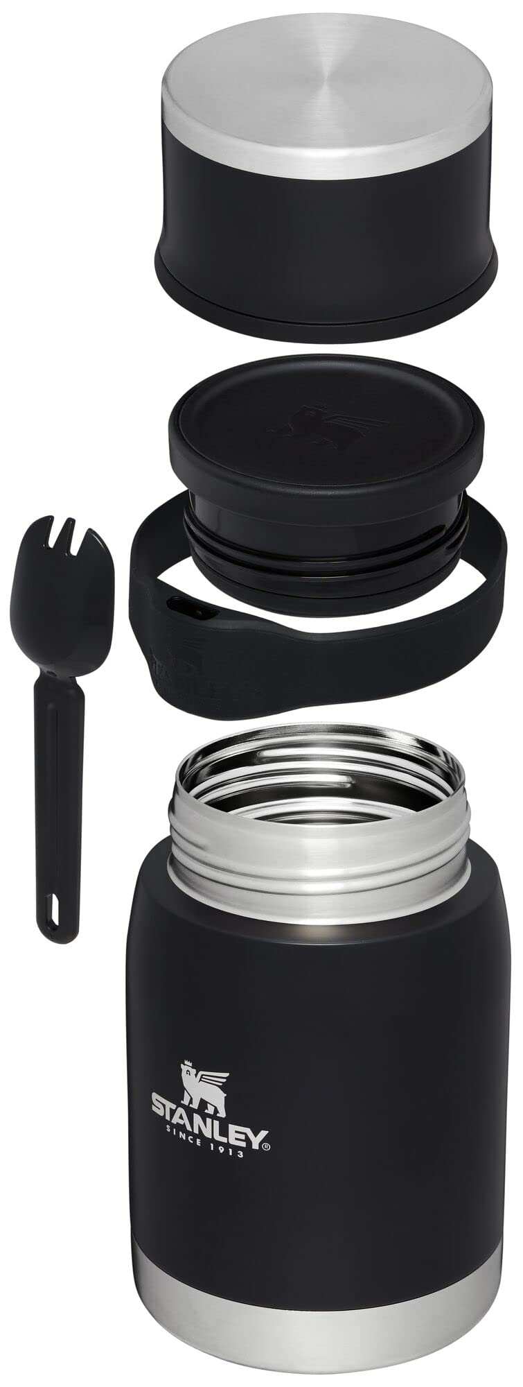 Stanley Adventure To Go Insulated Food Jar With Cup Lid And Spork - 24Oz - Stainless Steel Insulated Food Container - Bpa-Free A