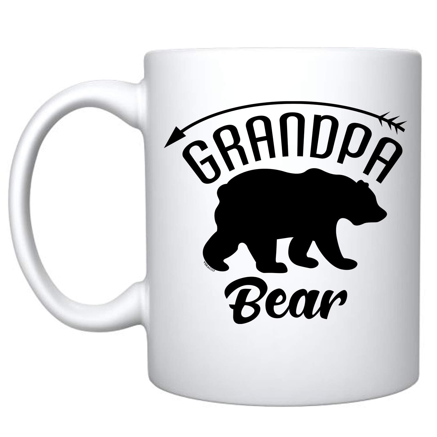 Veracco Grandpa Bear Ceramic Coffee Mug Funny Fathers DayGifts (White, Ceramic)