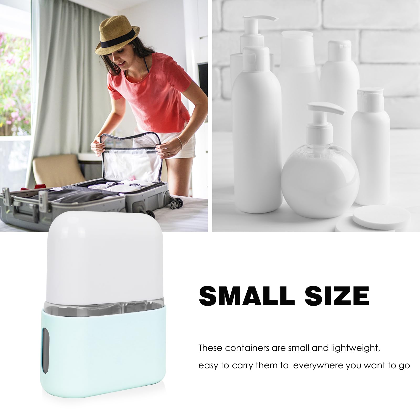 Songaa Travel Bottles For Toiletries - Travel Shampoo And Conditioner Bottles For Toiletries, 3 In 1 Toiletry Bottle Travel Cont
