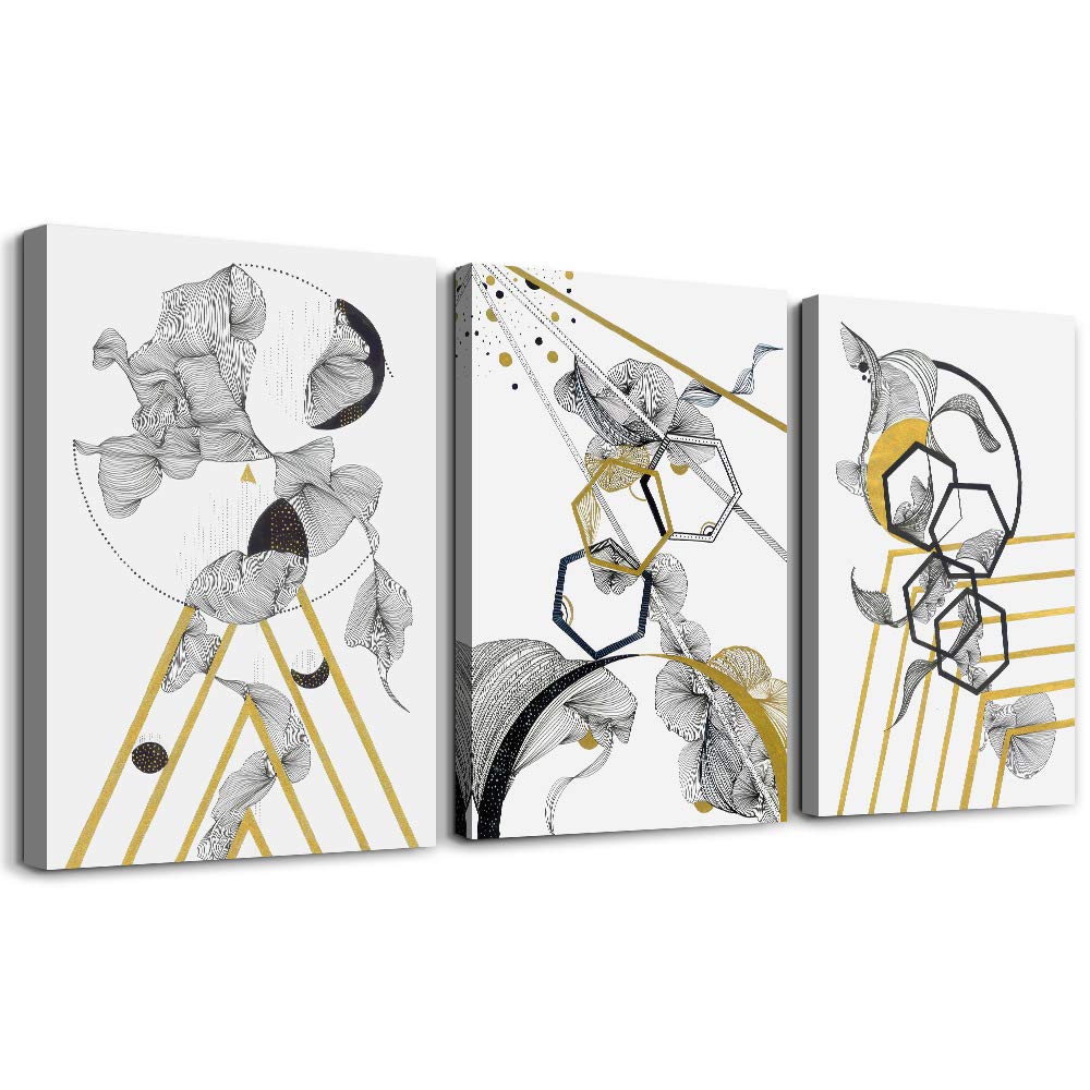 Modern Abstract Painting Canvas Wall Art For Living Room Wall Artworks Bedroom Decoration, 3 Piece Framed Office Kitchen Bathroo