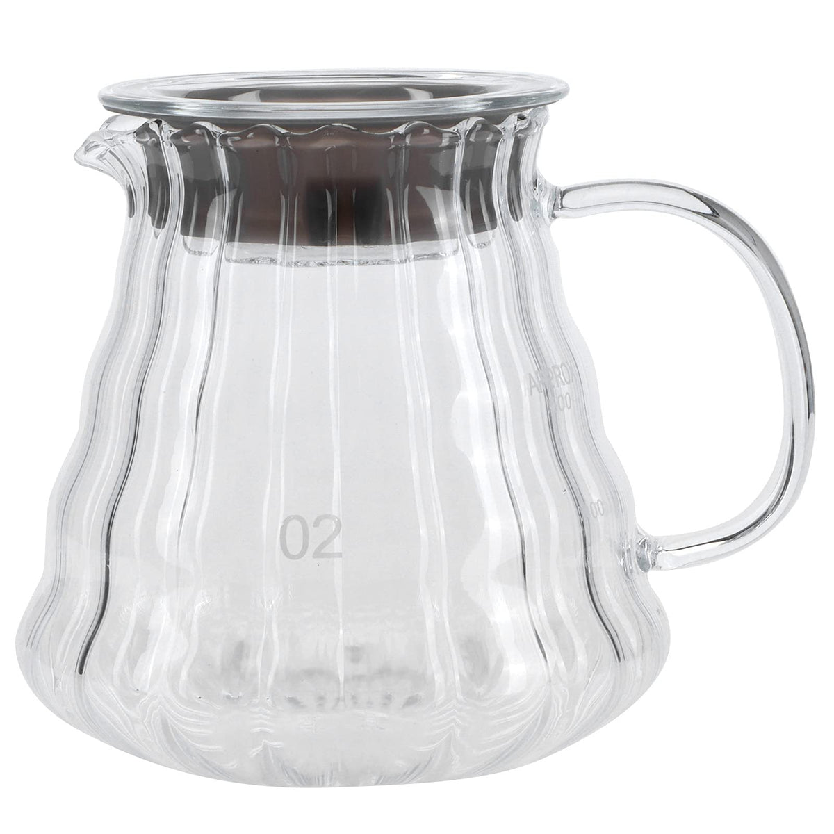 Fdit Transparent High Borosilicate Glass Coffee Pot Exquisite Coffee Maker Kettle Teapot Supply With Rubber Cover For Home Hotel