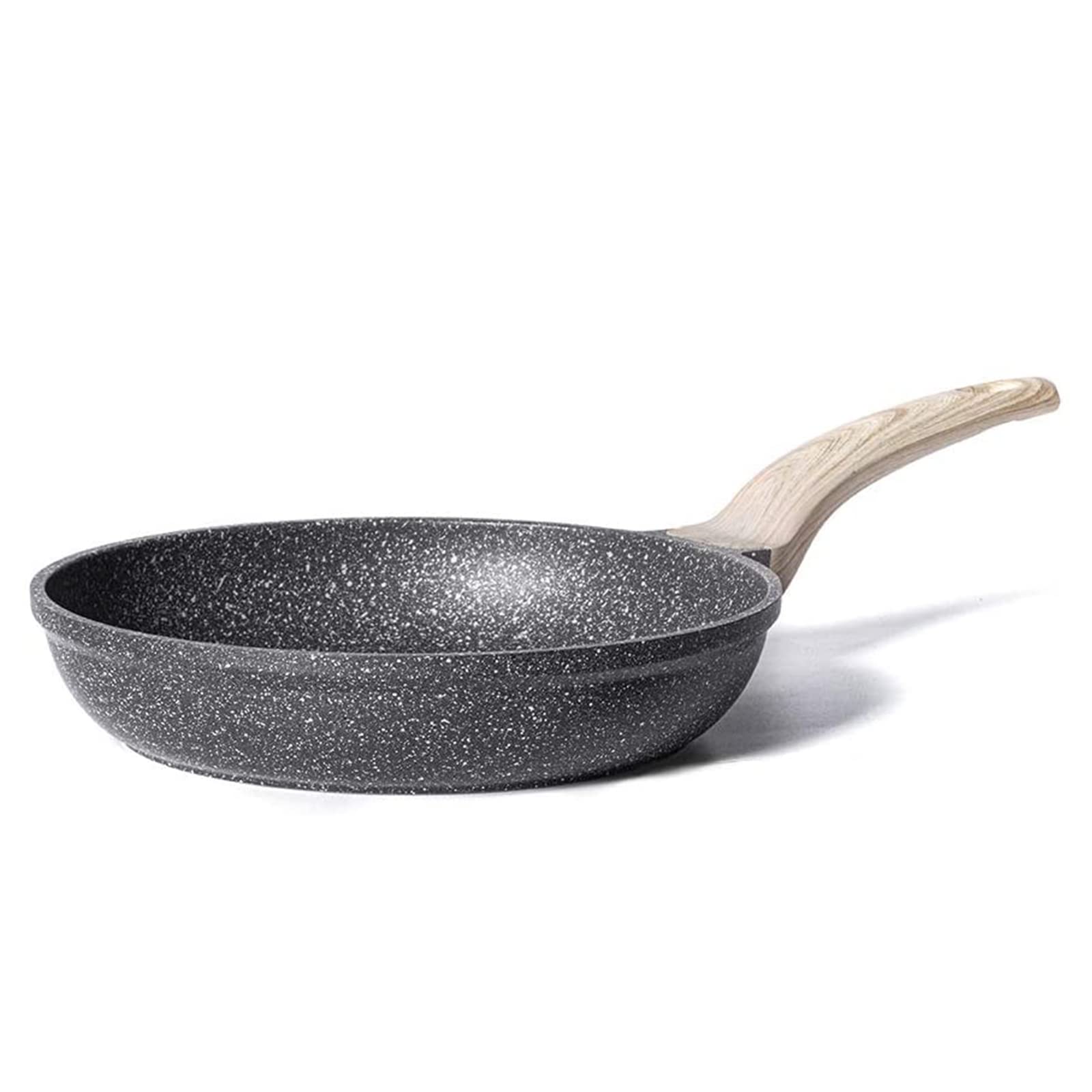 Carote Non Stick Frying Pan, Granite Omlette Egg Pan, Induction&Gas Fry Pan, Fish Pan, Pfoa Free (30 Cm, Steel Grey Granite)