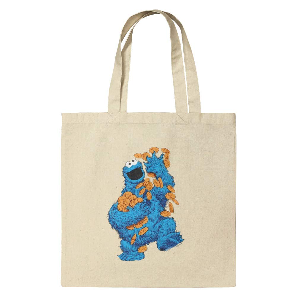 Graphics & More Sesame Street Vintage Cookie Monster Grocery Travel Reusable Tote Bag