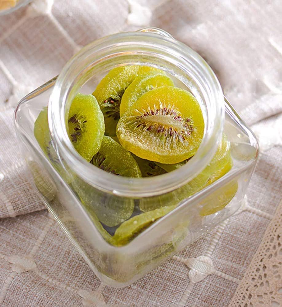 Brezzycloud Glass Cubical Square Transparent Glass Jars & Containers for Kitchen Pantry, Snacks, Masala, Pickles, Cookies, Dry F