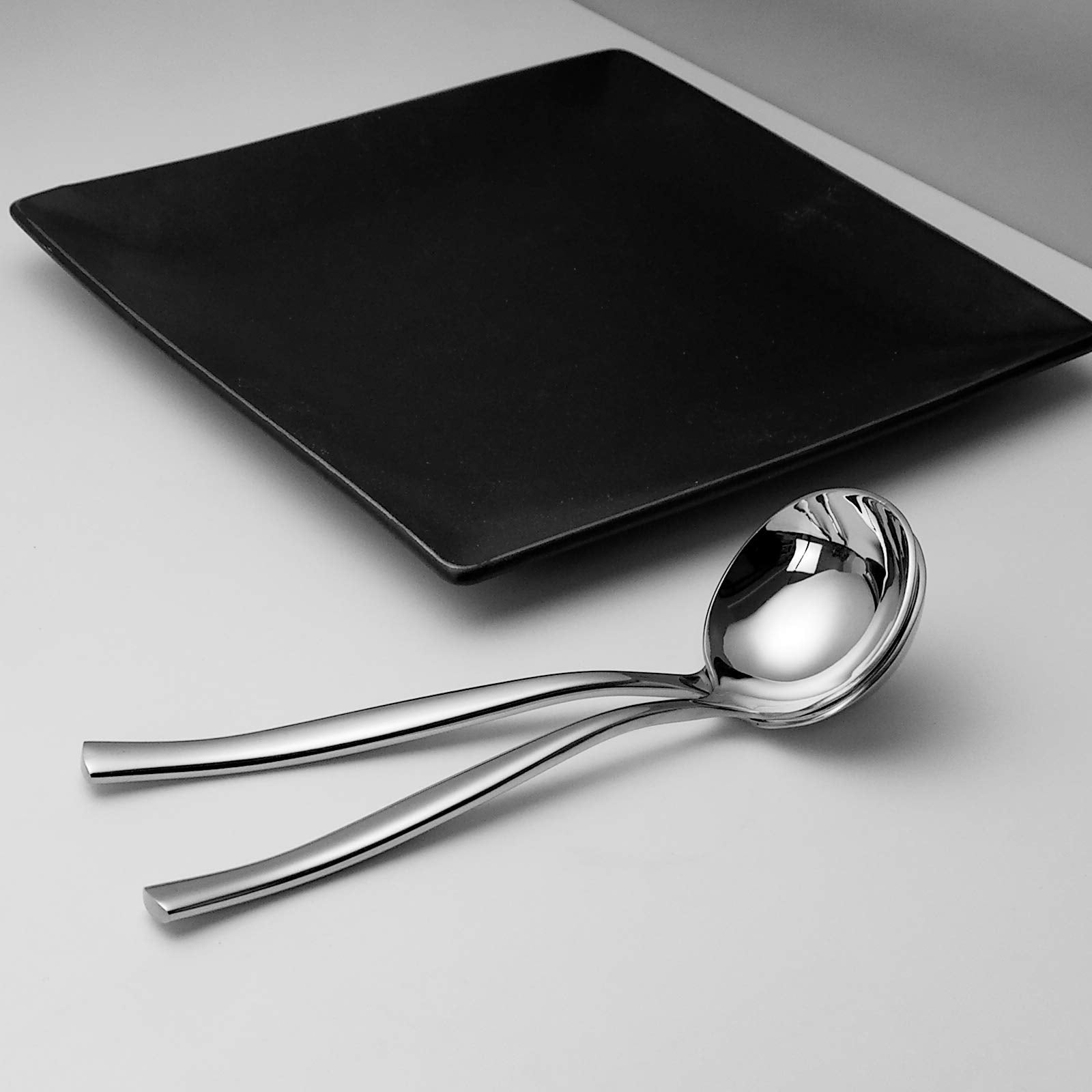 Teyyvn 4-Piece Kitchen Serving Gravy Ladles, Stainless Steel Sauce Ladle, Soup Ladle