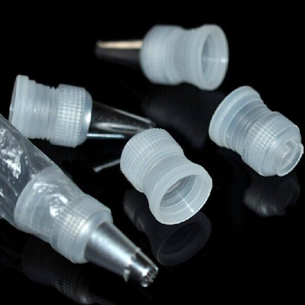 Cjeslna 10Pcs Coupler Adaptor Icing Piping Nozzle Bag Cake Flower Pastry Decoration Tool Small Size