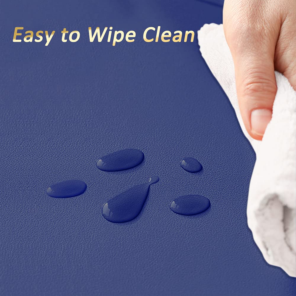 4Pack Faux Leather Placemats Set,Round Pu Dinning Table Mats,Wipeable Easy To Clean Stain Resistant Heat Resistant Waterproof Pl