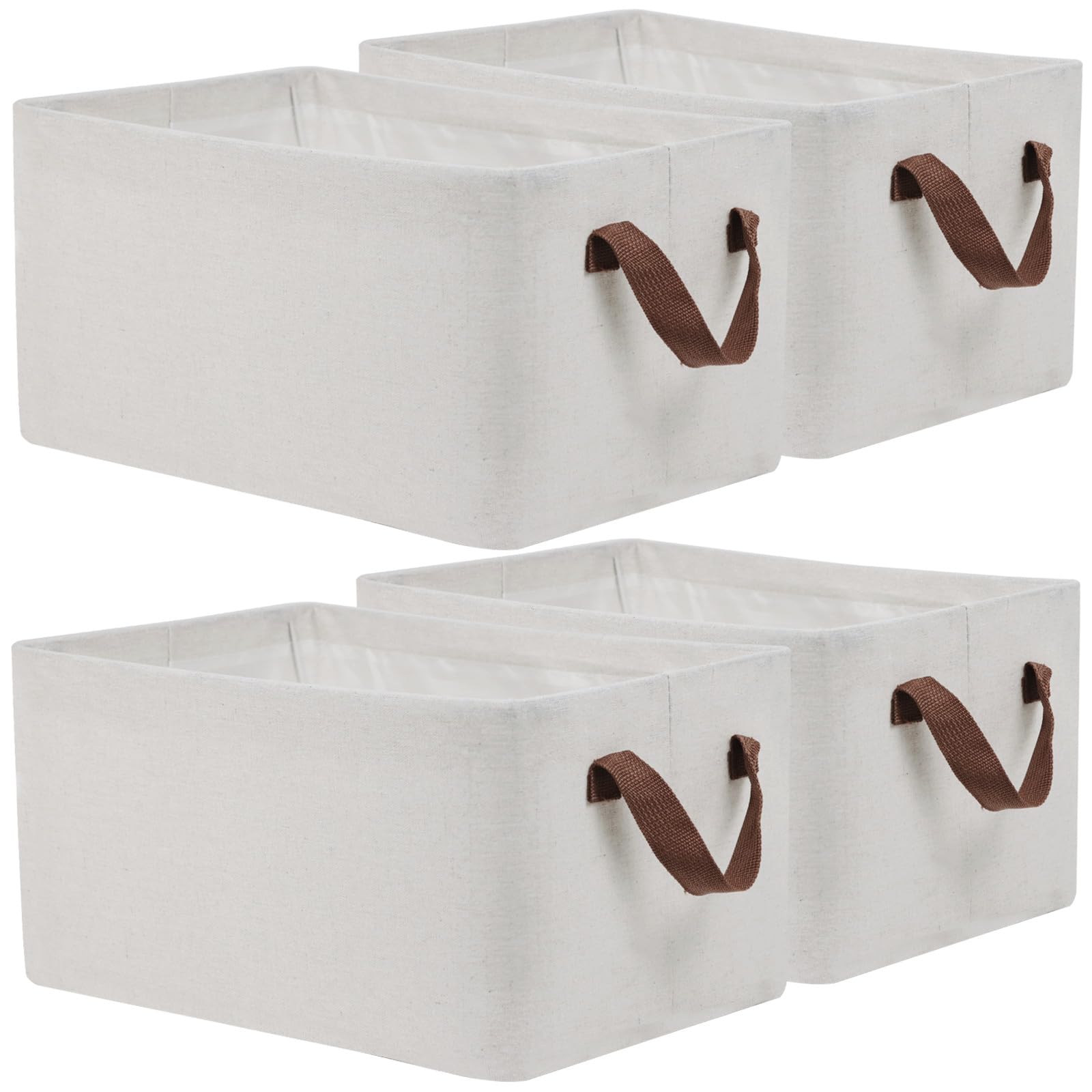 4 Pcs Shelf Baskets Linen Organization Bins, Folding Fabric Storage Basket Bin, Closet Organizers And Storage, Foldable Organize