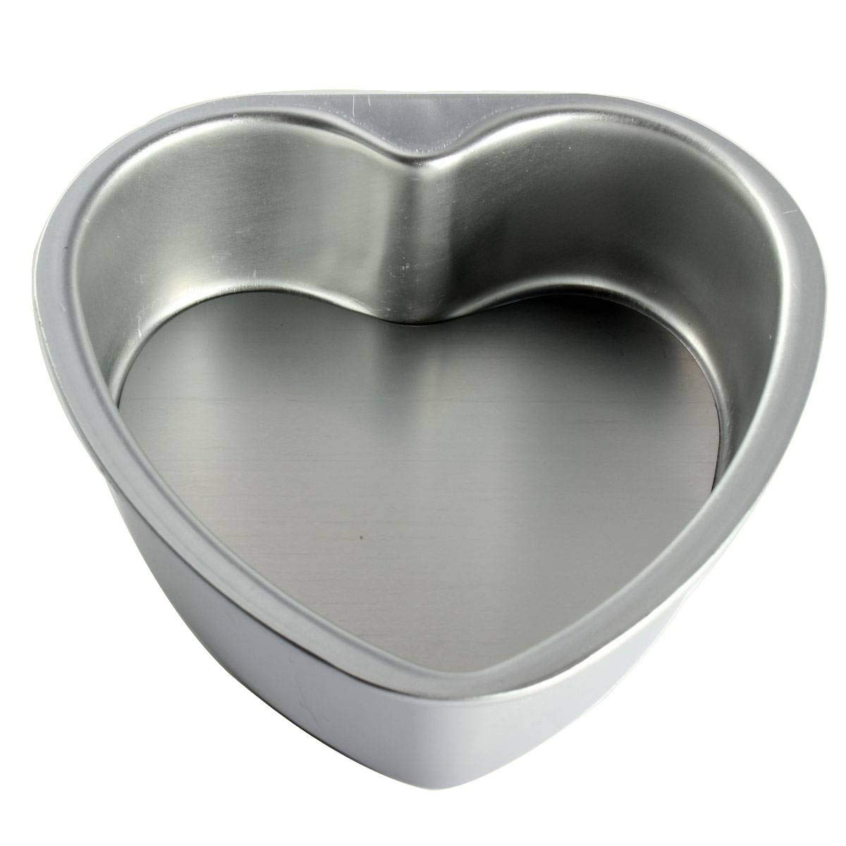 Eoocvt 4Pcs Aluminium Heart Shaped Cake Pan Set Tin Muffin Chocolate Mold Baking With Removable Bottom - 5'' 6'' 8'' 10''