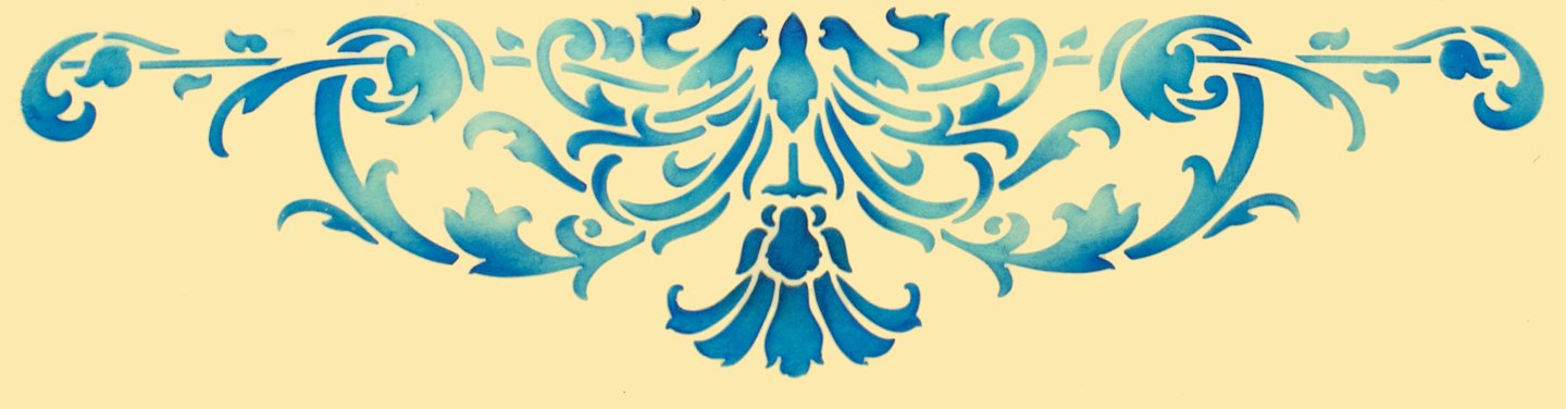 Designer Stencils Turn Of The Century Cake Stencil Side, Beige/Semi-Transparent