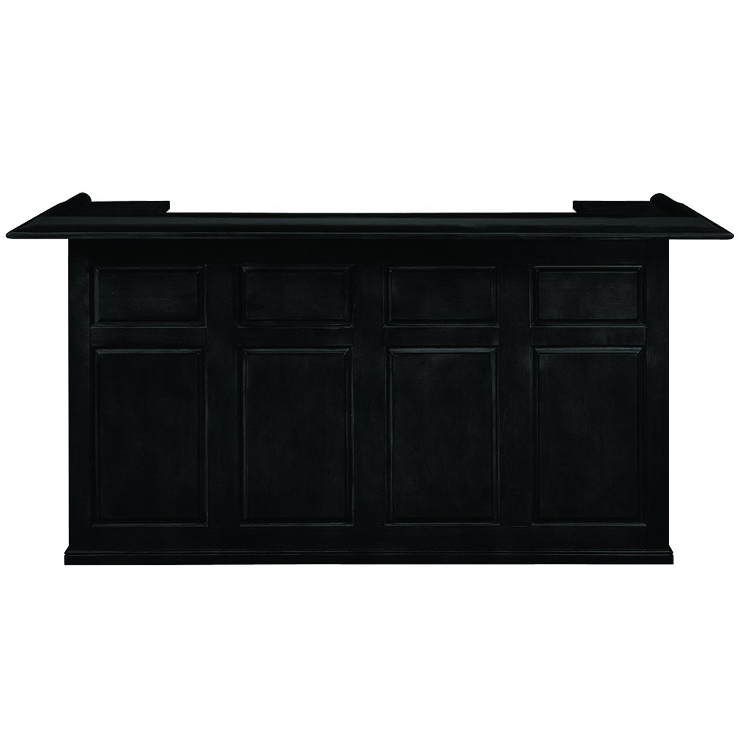 RAM Game Room Dry Bar with mini fridge pocket, 84, Black