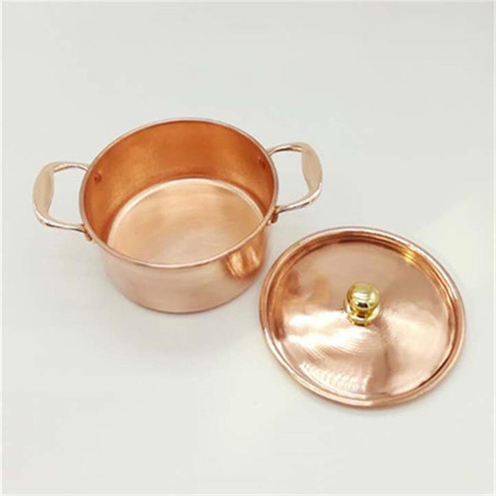 The Style Sutra Copper Pot With Lid For Induction Saucepan Stockpot For Cooking Home Kitchen