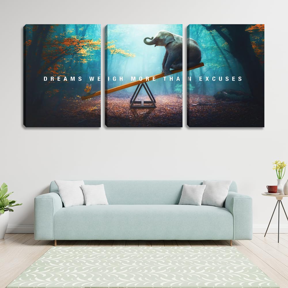3 Pieces Motivational Office Wall Decor Entrepreneur Canvas Wall Art Posters Prints Paintings Picture Artwork Inspirational Posi