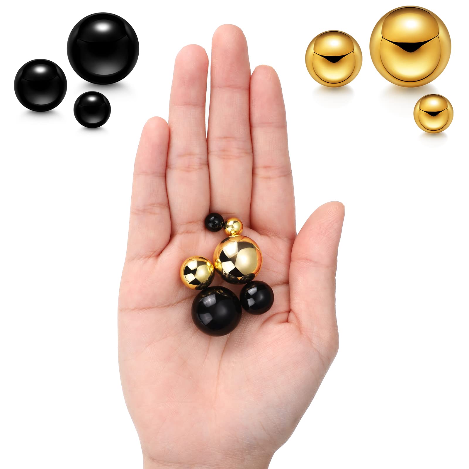Junkin 300 Pcs Christmas Vase Filler Faux Pearls Vase Makeup Beads Bulk No Hole Gloss Pearl Beads Mixed Sizes Round Pearls for W