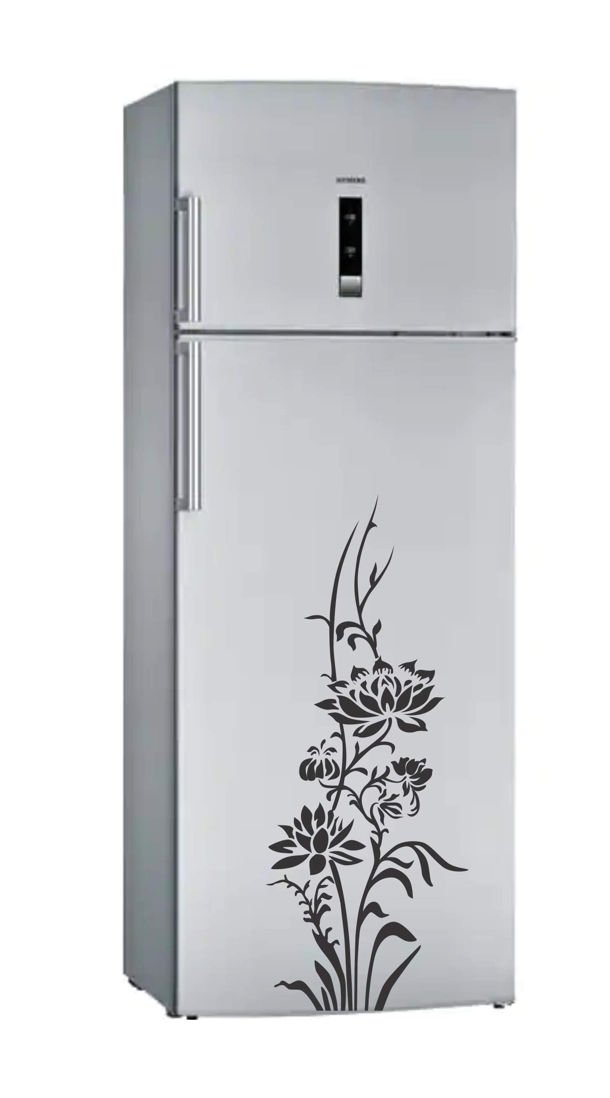 Decor Villa Long Flowers Fridge Sticker & Wall Sticker (PVC Vinyl,Size- 30 cm x 76 cm)