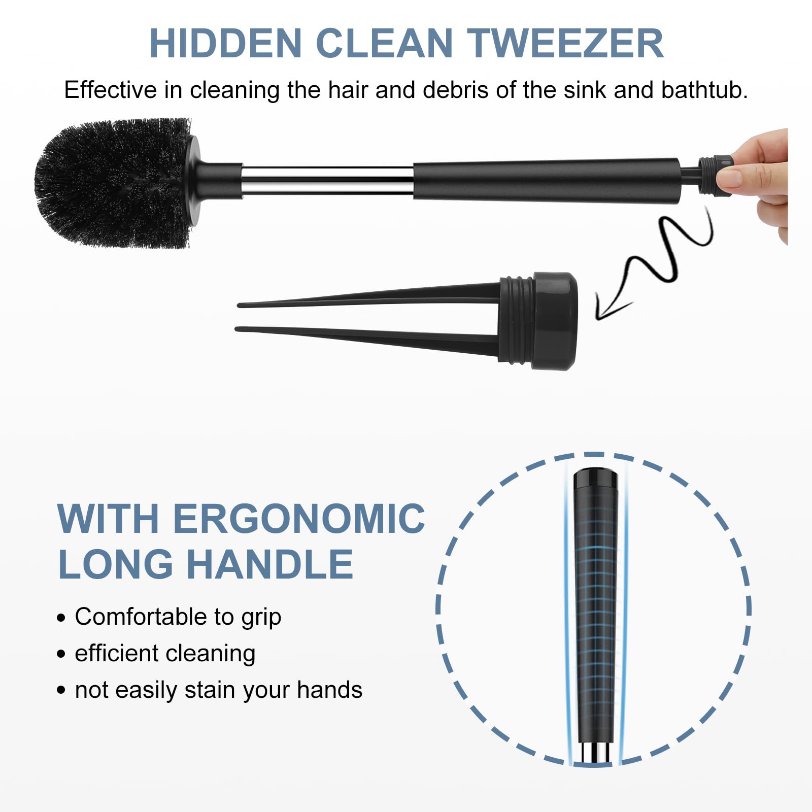 Setsail Toilet Brush And Holder, Automatic Toilet Bowl Brushes For Bathroom Ventilated Toilet Brush For Toilet Scrubber Cleaning