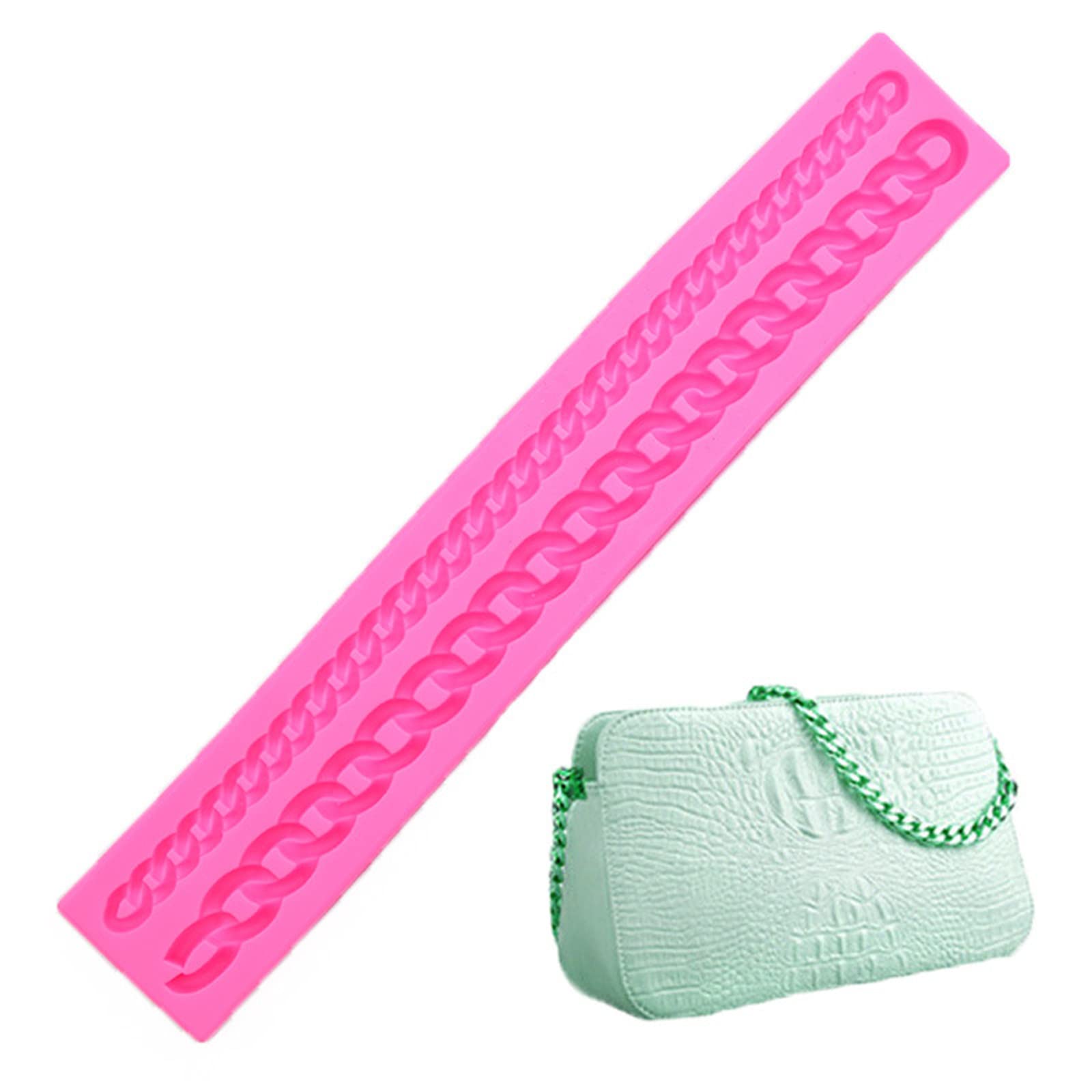 Dd-Life 2-Pack Pie Crust Silicone Molds, Rope Pearl Lace Fondant Mold,Chain Shaped Silicone Fondant Mold For Cake Decorating