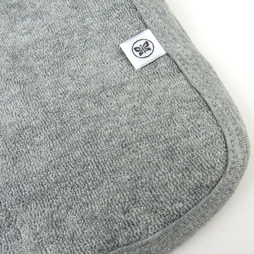 Honestbaby 10-Pack Organic Cotton Baby-Terry Wash Cloths, 10-Pack Grey Heather, One Size
