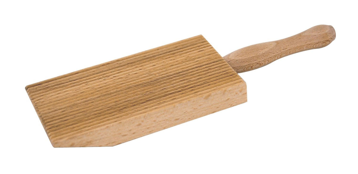 Tredoni Professional Gnocchi Wood Paddle Slanted Ridge Board Pasta Maker 2.4X4.8'' (6X12 Cm)