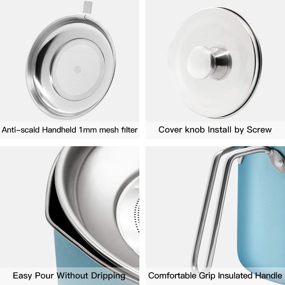 Bacon Grease Container, 2L Stainless Steel Oil Storage Can Container With Strainer, Suitable For Kitchen Cooking Or Frying Oil K