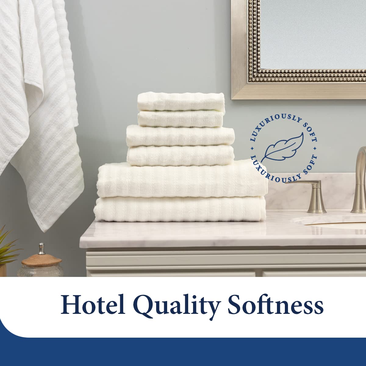 Cosy House Collection Luxury Rayon Derived From Bamboo Blend 2-Pack Towel Set - Ultra Soft, Absorbent And Quick Drying - Plush C