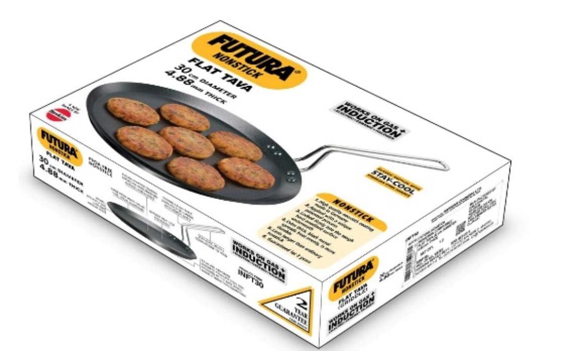 Hawkins Iqft30 Tava, Dosa, Griddle, 12 Inch, Black