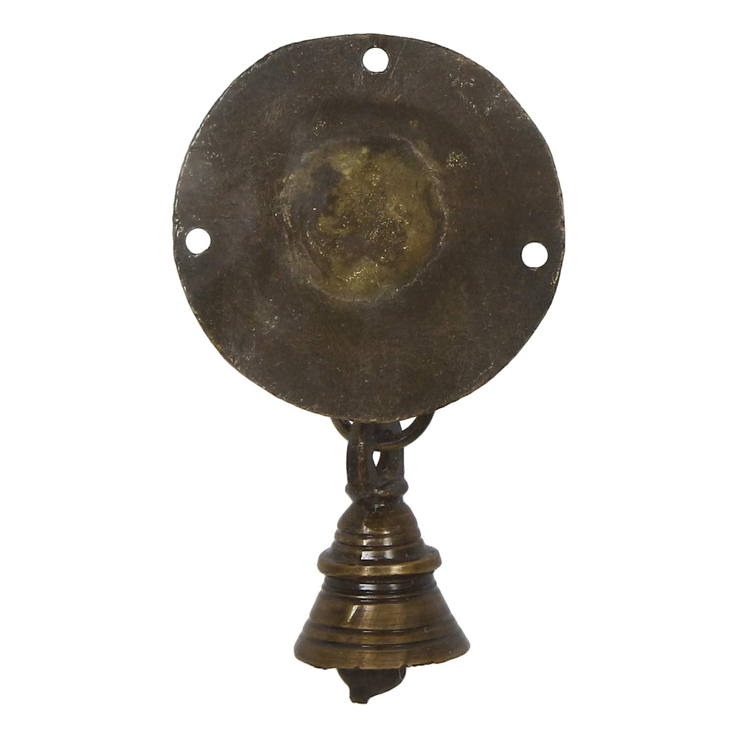 Ecraftindia Brass Lord Ganesh Face Wall Hanging With Bell (Bgg518)