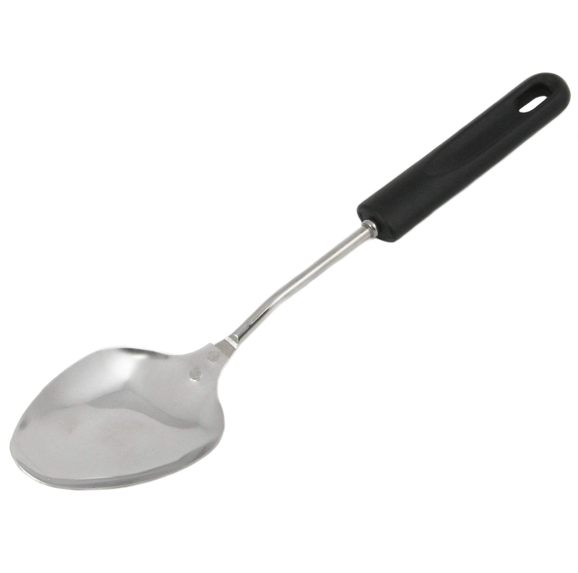 Chef Craft Basic Stainless Steel Basting Spoon, 11.75 Inch, Black