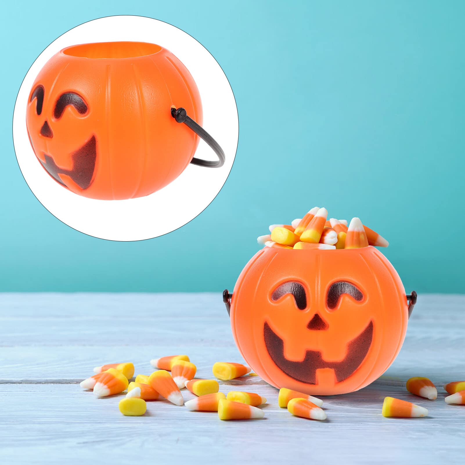 20 Mini Pumpkin Bucket, Mini Pumpkin Bucket For Halloween Masquerade Decoration
