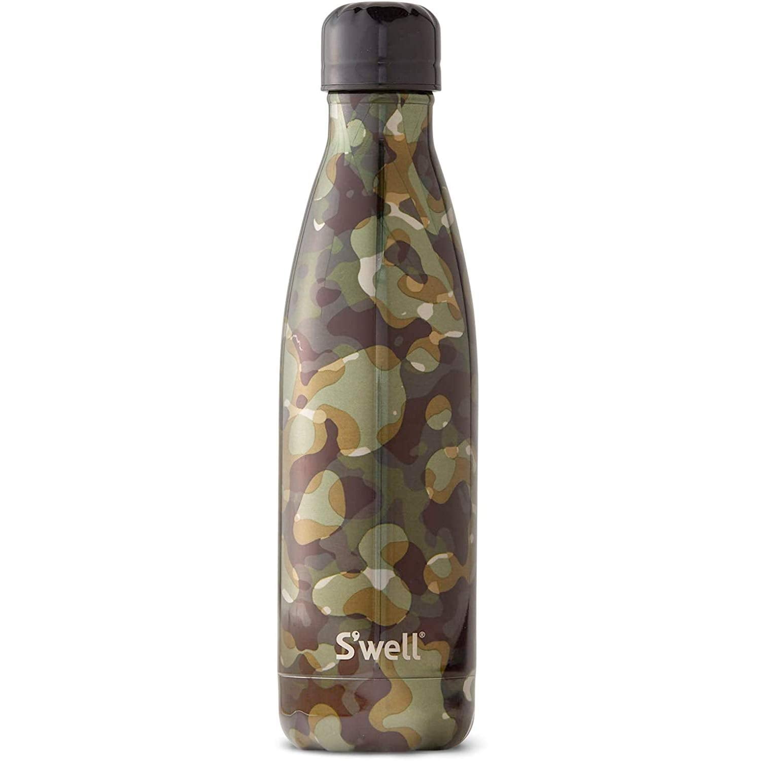 S'Well Stainless Steel Water Bottle - 17 Fl Oz - Incognito - Triple-Layered Vacuum-Insulated Containers Keeps Drinks Cold For 41
