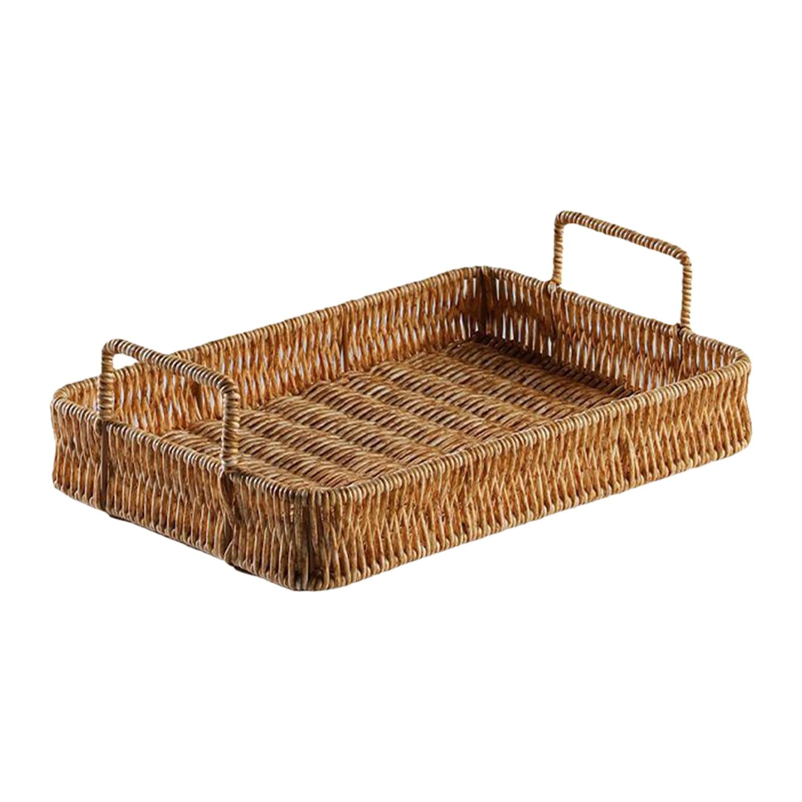 Zoomella Hand Woven Fruit Serving Tray Snack Bread Trays Organizer For Coffee Table Small|Home & Garden|Kitchen, Dining & Bar|Di