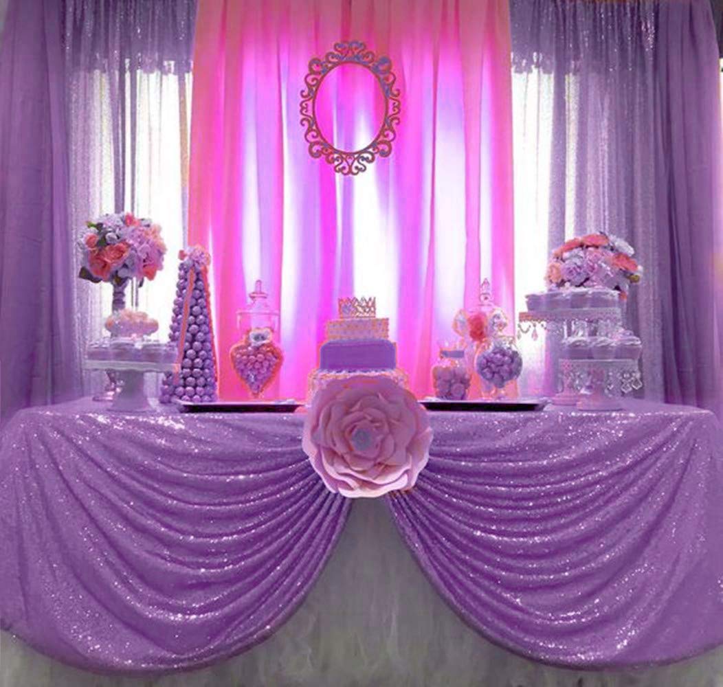 B-Cool Sequin Tablecloth Party Decoration: Romantic Sparkly Party Tablecloth Glitter Table Overlays For Wedding Sequin Overlay F
