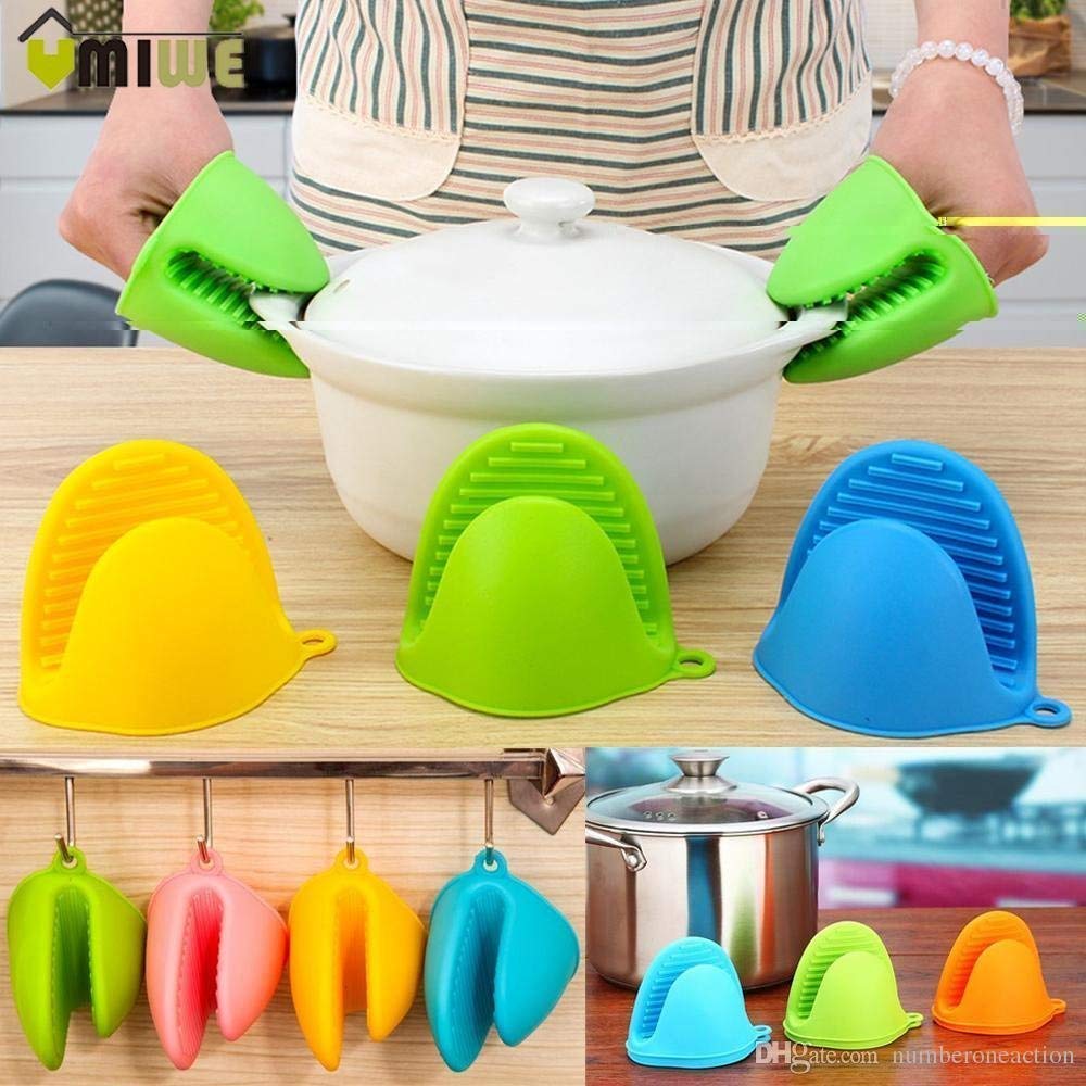 Alxind Silicone Oven Mitts, Heat Resistant, Multicolor  Set Of 2