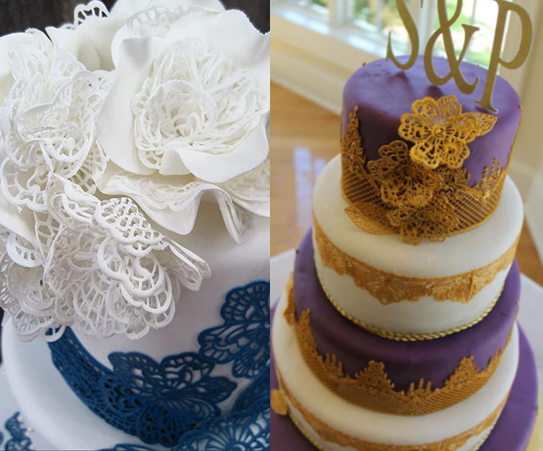 Cestony Lace Embossing Mat Texture Fondant Impression Mat Decorating Silicone Molds For Diy Cake Biscuit Cookies Sugar Pudding C