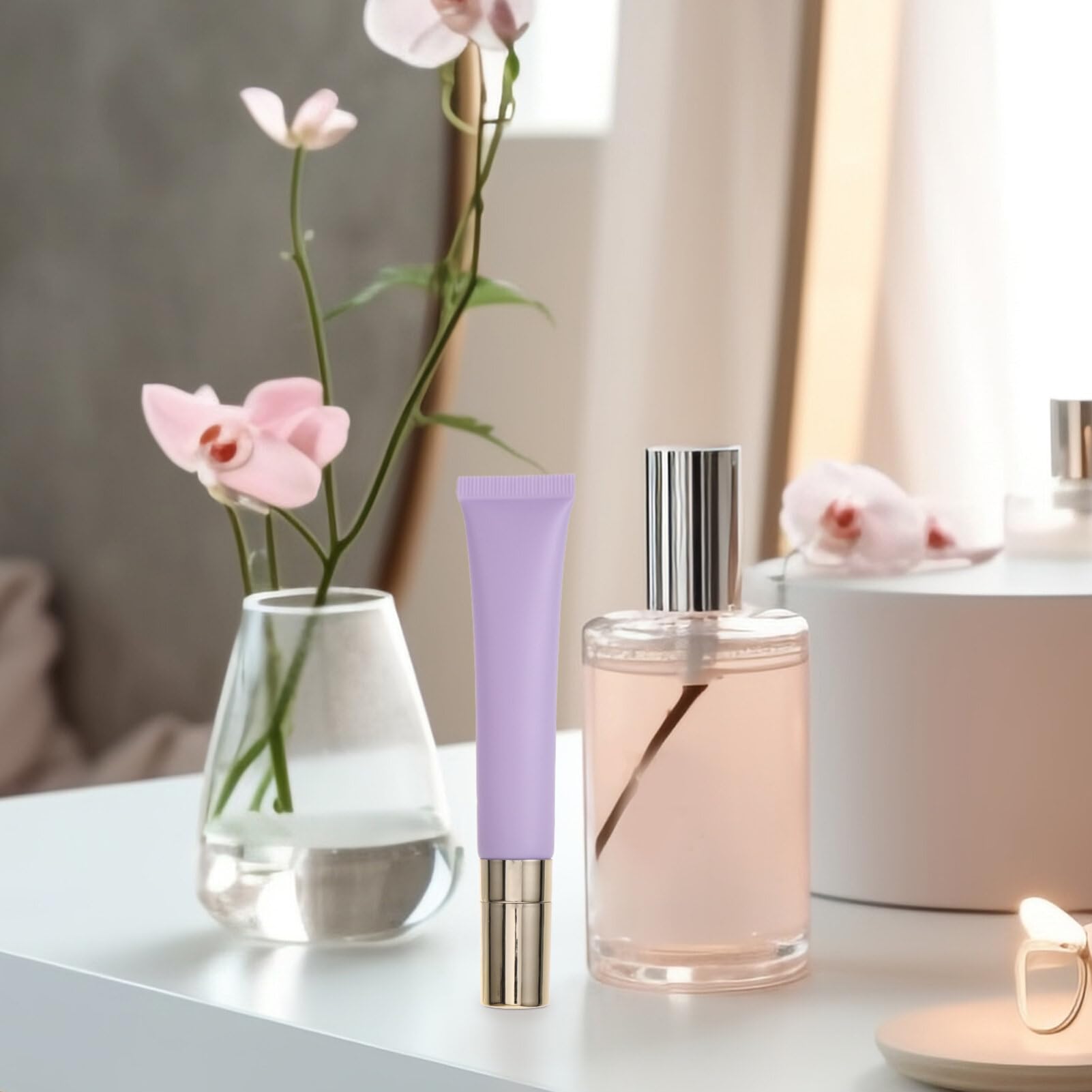 FOMIYES Empty Eye Cream Squeeze Tubes 20g Refillable Essential Oil Roller Bottle Cosmetics Roll on Bottle Dispenser Sample Trave