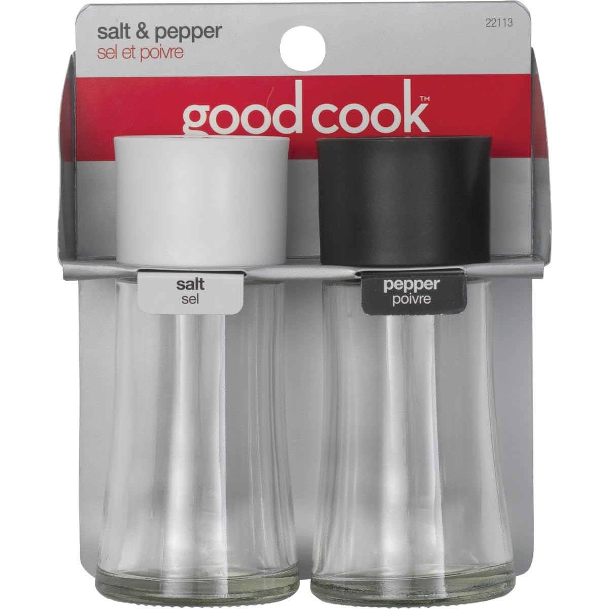 Good Cook Glass Salt and Pepper Shaker Set  2 oz  Clear