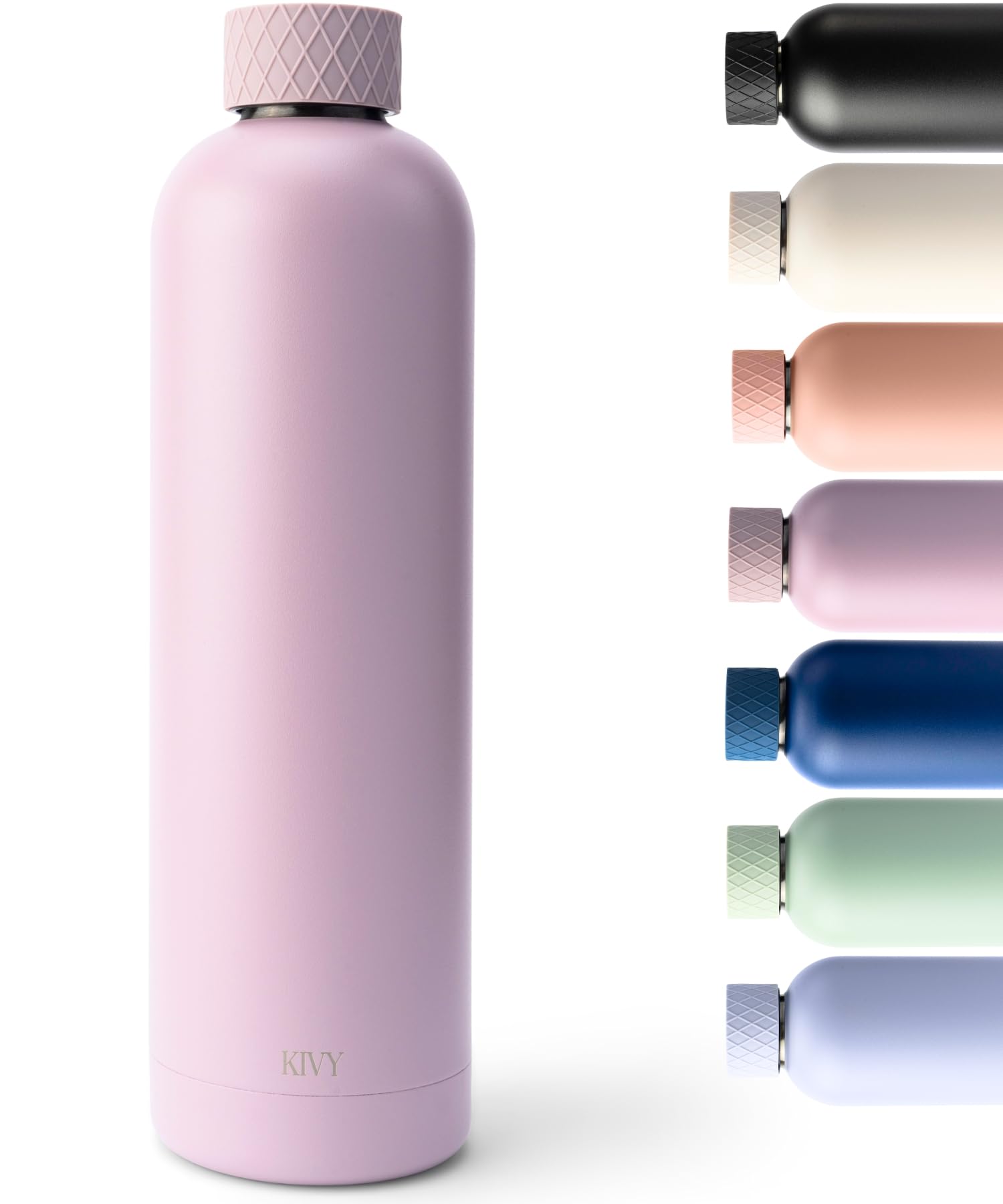 KIVY Stainless Steel Insulated Water Bottle 32oz | Leak Proof BPA-Free Metal Water Bottle - Stainless steel water bottle stainle