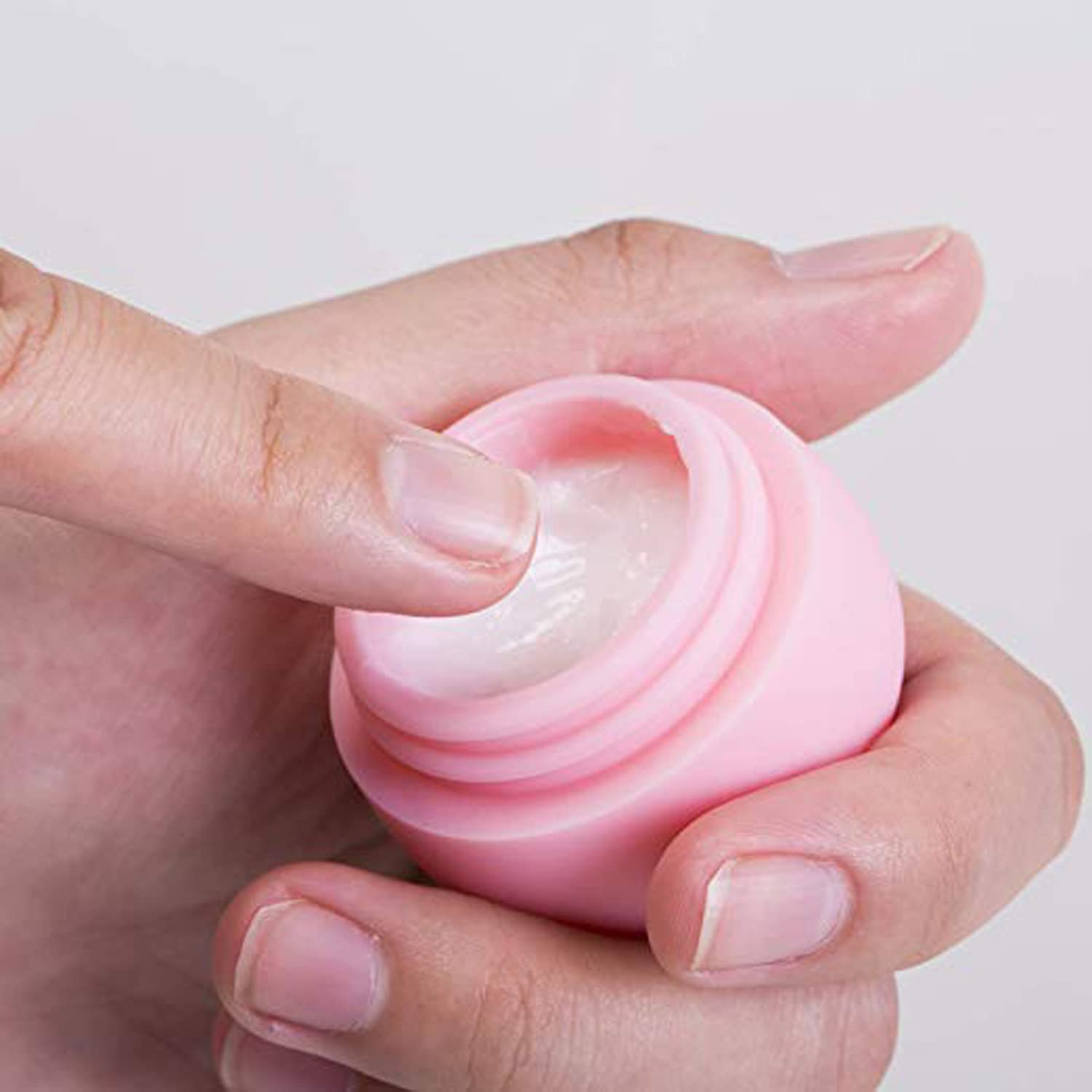 Travel Containers for Toiletries  Gemice Silicone Cream Jars  TSA Approved Travel Size Containers Leak-proof Travel Accessories with Lid for Cosmetic Makeup Face Body Hand Cream (4 Pieces)