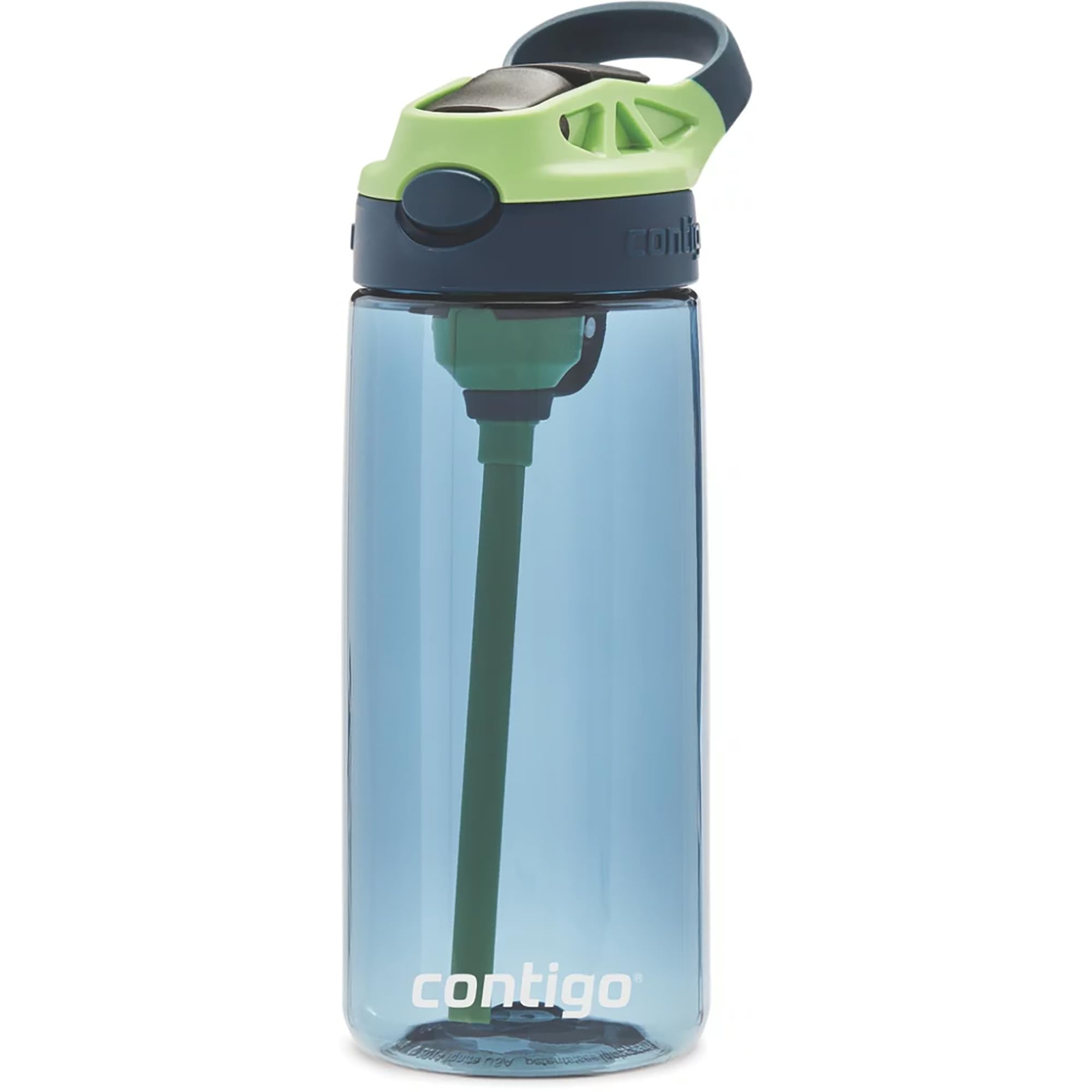 Contigo Kids Water Bottle With Redesigned Autospout Straw, 20Oz., Juniper & Matcha