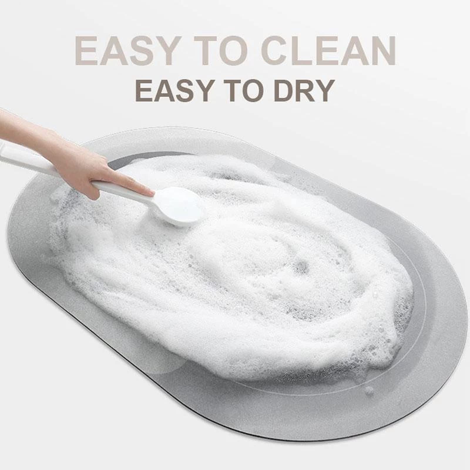 Super Absorbent Bath Mat, Quick-Drying Bathroom Mats, Super Absorbent Living Room Floor Mat , Rubber Non-Slip Bottom, Easy To Cl