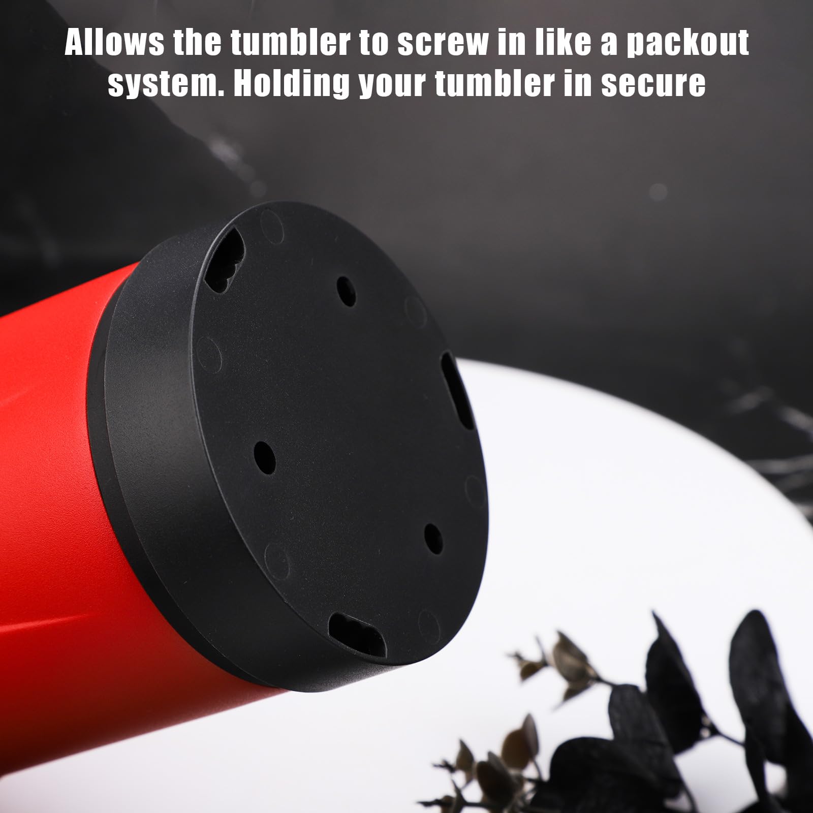 2Pcs Tumbler Mount For Milwaukee Packout, Black Cup Holder With Screws Compatible With Milwaukee Packout Cup 20Oz & 30Oz