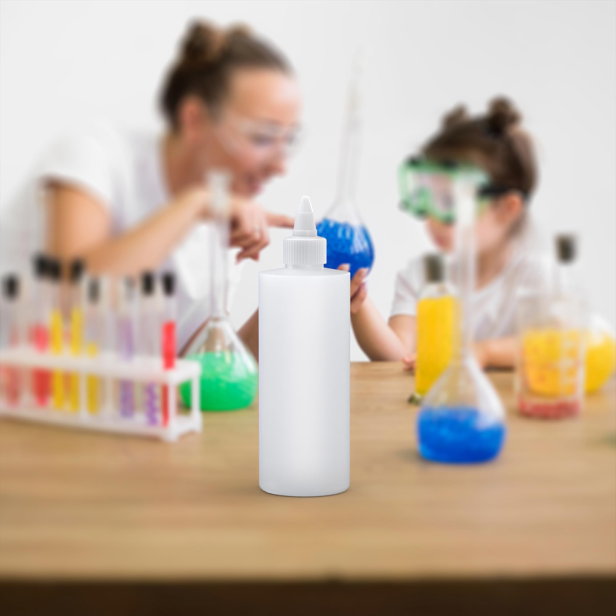 Brightfrom Twist Top Applicator Bottles, Squeeze 8 Oz, Empty Hair Coloring Plastic Bottles, Refillable, Leak Proof - Open/Close