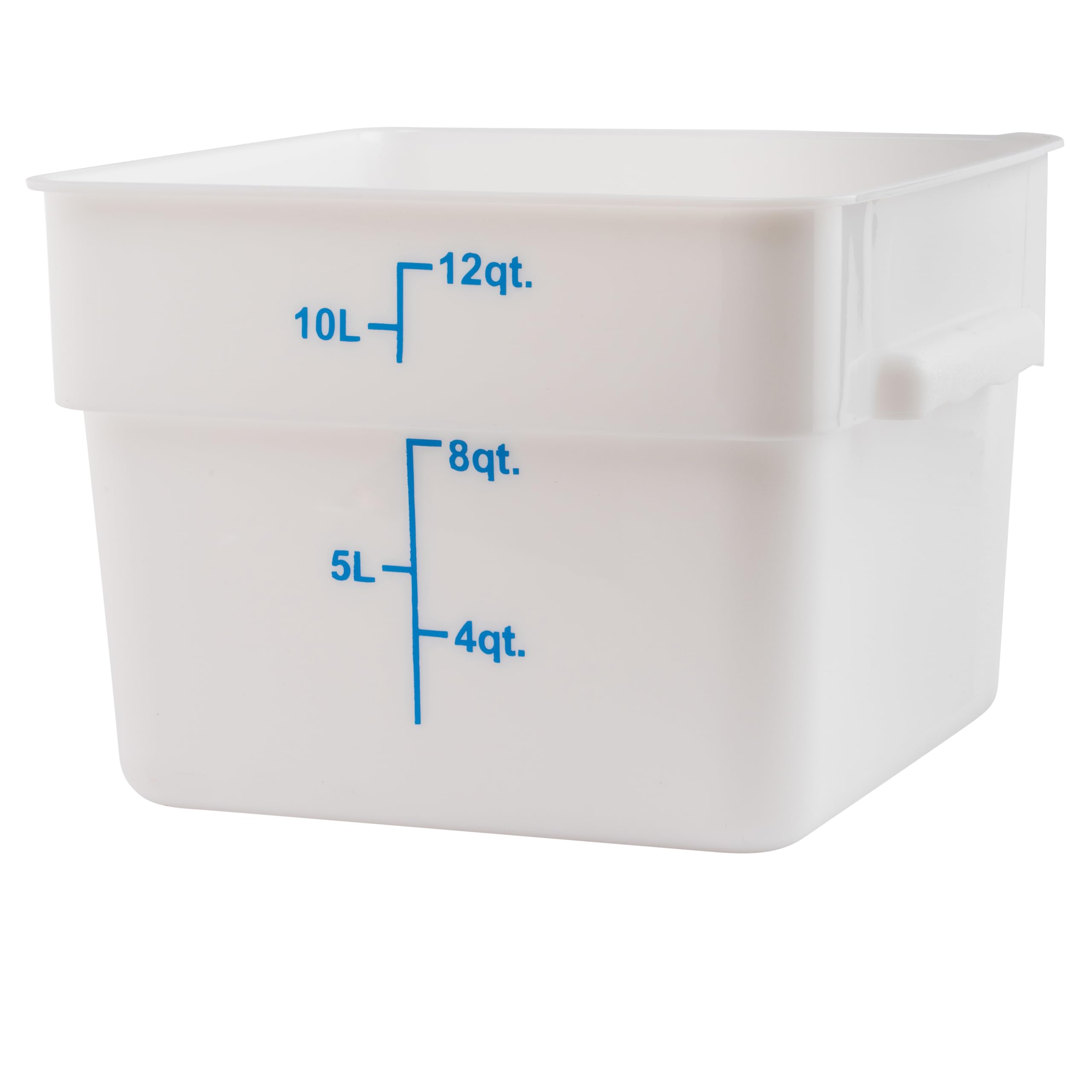 Winco 12qt Square Storage Container, White, PP