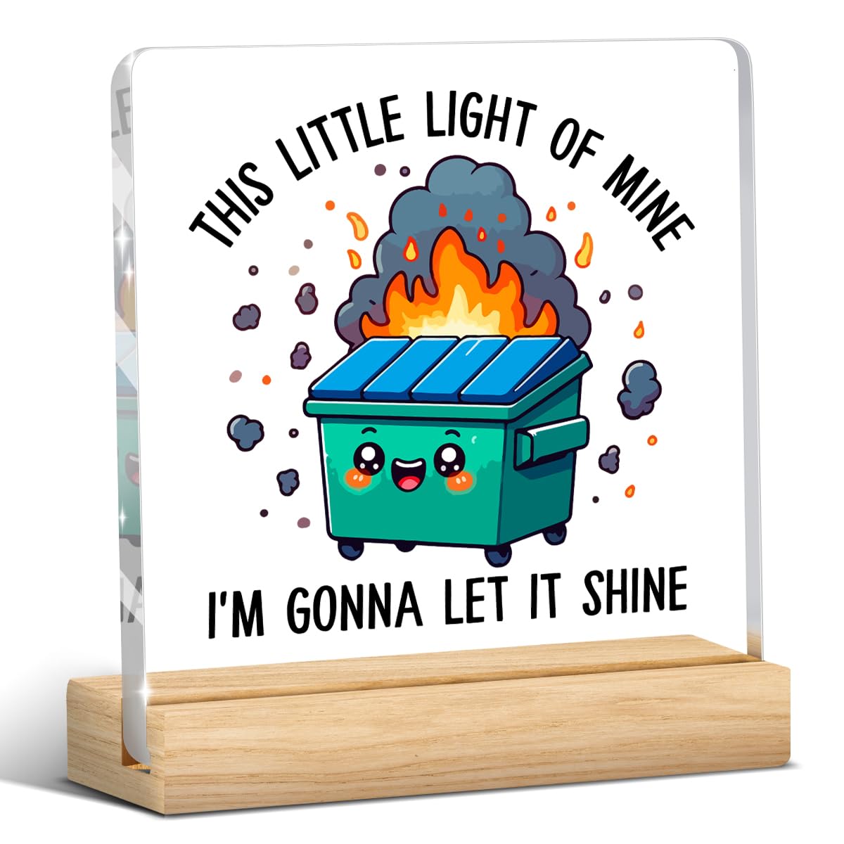 Dumpster Fire Desk Decor, Dumpster Fire Desk Accessories, Funny Office Decor, Coworker Gifts, Inspirational Gifts for Women Men 