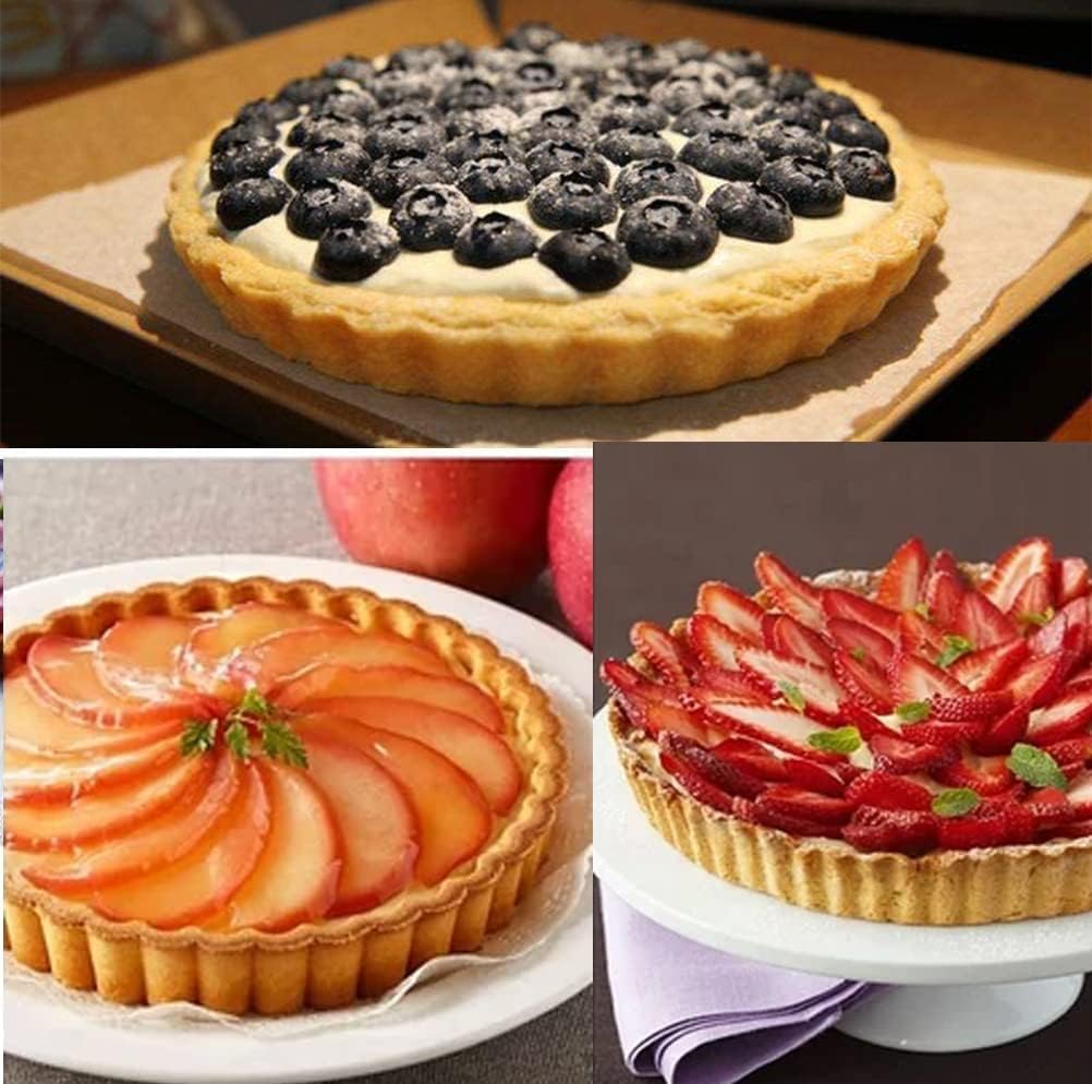 Richsc-Pan Tart Pan, 9 Inch Tart Pans, Non-Stick Removable Loose Bottom Carbon Steel 9In Tart Pan, The 9.5 Inches At The Top And
