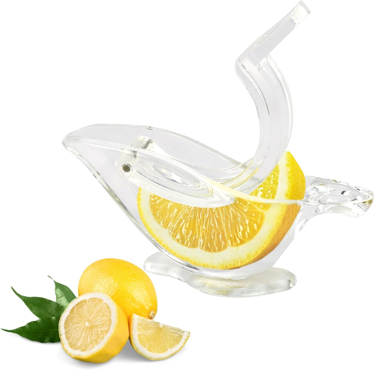 Manual Lemon Juicer, Acrylic Manual Lemon Slice Squeezer, Portable Transparent Fruit Juicer, Elegance Bird Shape, Hand Juicer Fo