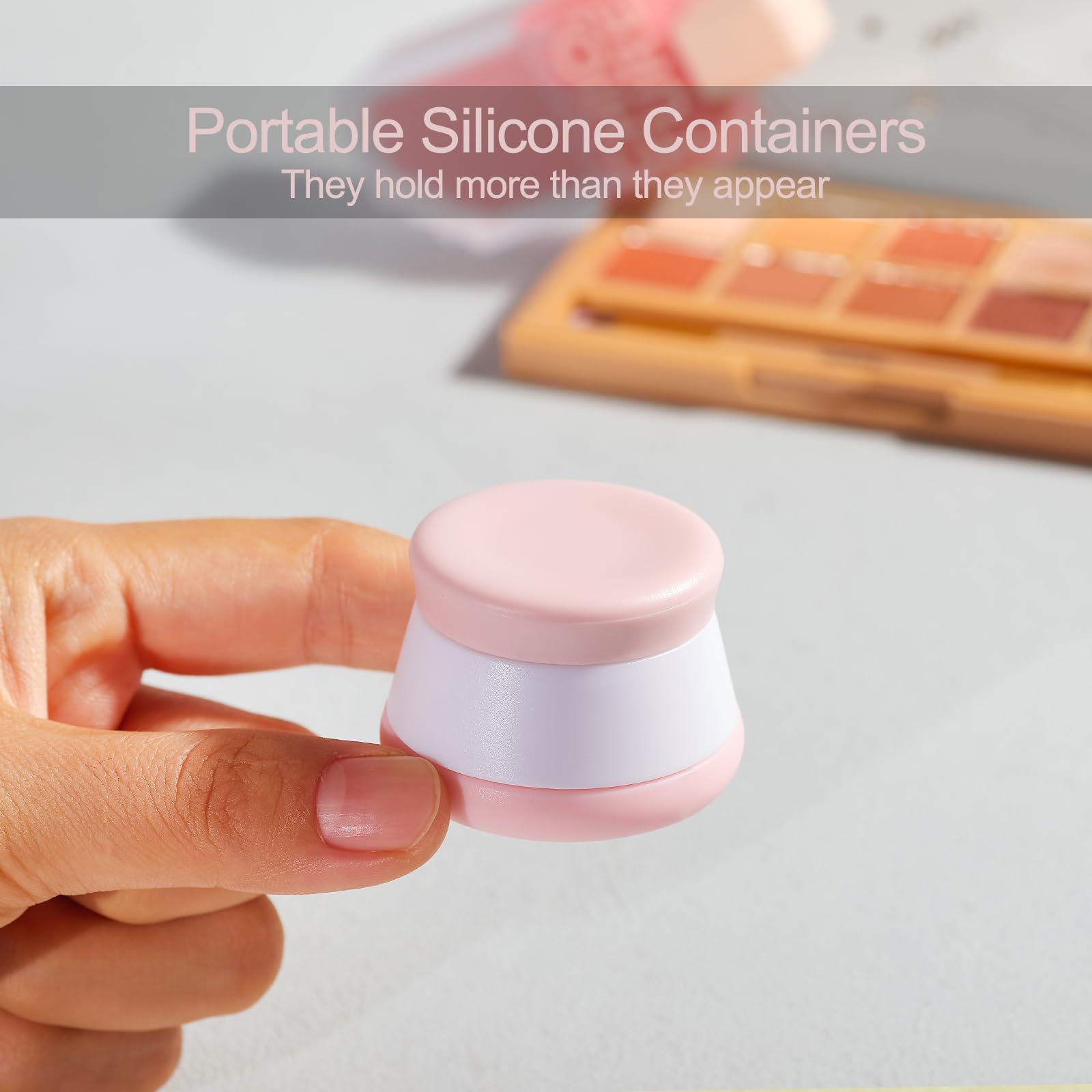 Insfit Travel Containers For Toiletries, Tsa Approved Silicone Cream Jars, Travel Size Containers With Lids, 5Pcs Bpa Free Leakp
