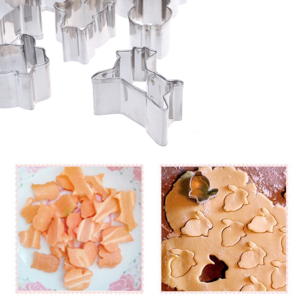 Cosmos Set Of 9 Pcs Mini Animal Shapes Cookie Cutters Molds Biscuit Molds For Birthday Party
